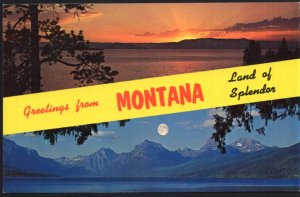 Greetings From Montana SplitView Magnificent Land of Splendor Scenery - Chrome