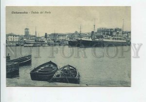 435922 Italy Civitavecchia port ships Vintage postcard