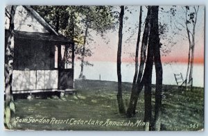 Annandale Minnesota Postcard Sam Gordon Resort Cedar Lake c1926 Vintage Antique