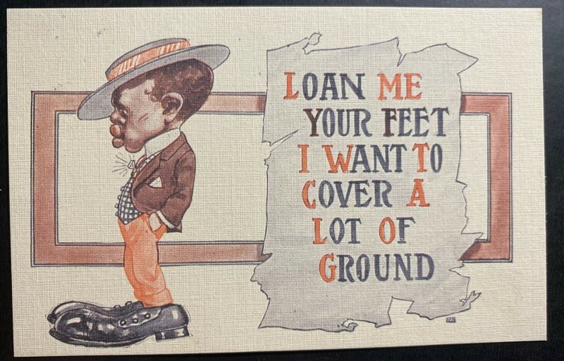 Mint USA Color Picture Postcard Black Americana Loan Me You Feet I Want To Cover