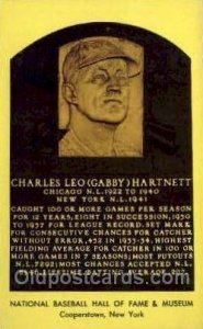 Charles Leo Gabby Hartnett Baseball Hall of Fame Card, Unused 