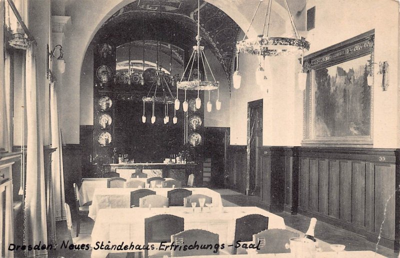 A179 Germany Dresden Neues Staendehaus Erfrischungs Saal vintage postcard