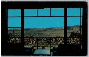 Gorgeous View of Kilauea Crater from Lobby of the Volcano House Hawaii Postcard