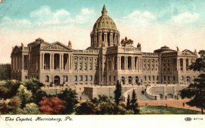 Vintage Postcard 1907 State Capitol Building Harrisburg Pennsylvania Structure