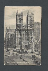 Ca 1909 Post Card Grt Britain Westminster Abbey West Towers