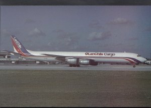 Aviation Postcard - CC-CDU DC8 Lan Chile Cargo Aeroplane, Miami Airport  MB2667