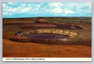 Aerial Of Halemaumau Crater Island Of Hawaii Vintage Unposted Postcard