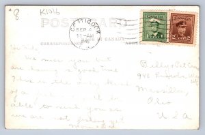 J99/ RPPC Postcard c1940 Exaggeration Fishing Coaticook Quebec Canada 132