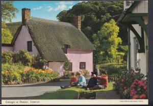 Somerset Postcard - Cottages at Dunster    RR3324