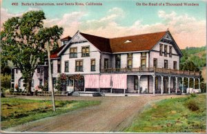 PC Burke's Sanatorium near Santa Rosa, California Road of a Thousand Wonders