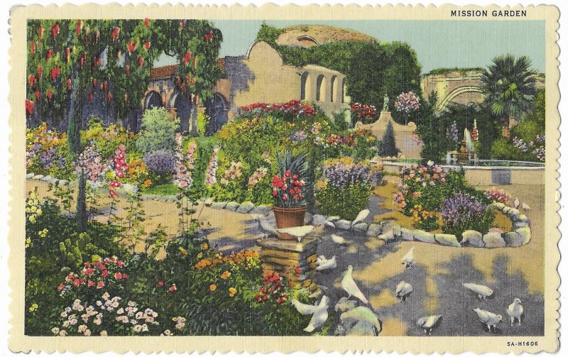 The Mission San Juan Capistrano Old Fashioned Garden California