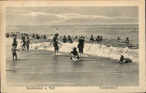 Sylt Germany Westerland Resort Beach Scene c1900-20s Vintage Postcard