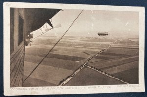 Mint Germany Real Picture Postcard Zeppelins Hansa & Sachsen In Flight Hamburg