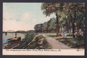 Postcard, United States, Wilkes-Barre PA, The Susquehanna and River Front Park