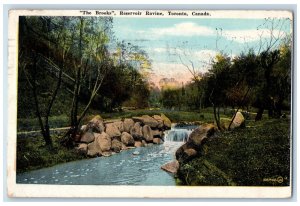 1922 The Brooks Reservoir Ravine Toronto Ontario Canada Antique Posted Postcard