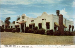 Alamo Plaza Grill Little Rock AR Postcard PC413