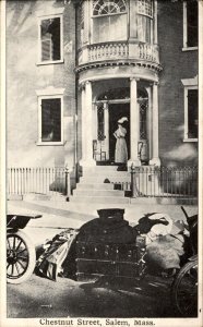 Salem Massachusetts MA Belongings on Street Historic Fire 1900s-20s Postcard