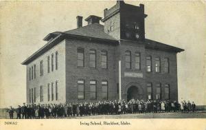 BLACKFOOT IDAHO 1908 Irving School postcard 5064