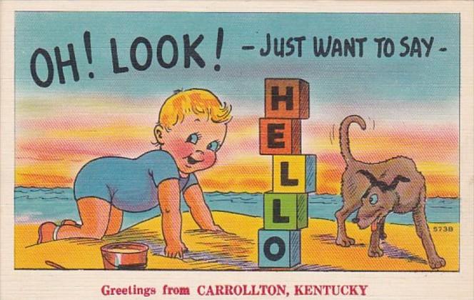 Kentucky Greetings From Carrolton 1947