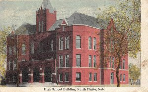 North Platte Nebraska 1909 Postcard High School Building