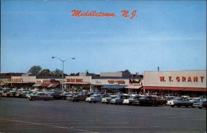 Middletown New Jersey NJ 1960s Cars Shopping Mall Plaza Vintage Postcard