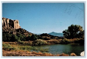 c1950 Ghost Ranch Abiquiu National Adult Study Center Pond Mountain NM Postcard