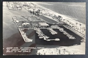 Mint USA Real Picture Postcard Bahia Mar Ft Lauderdale Florida Yachting Basin