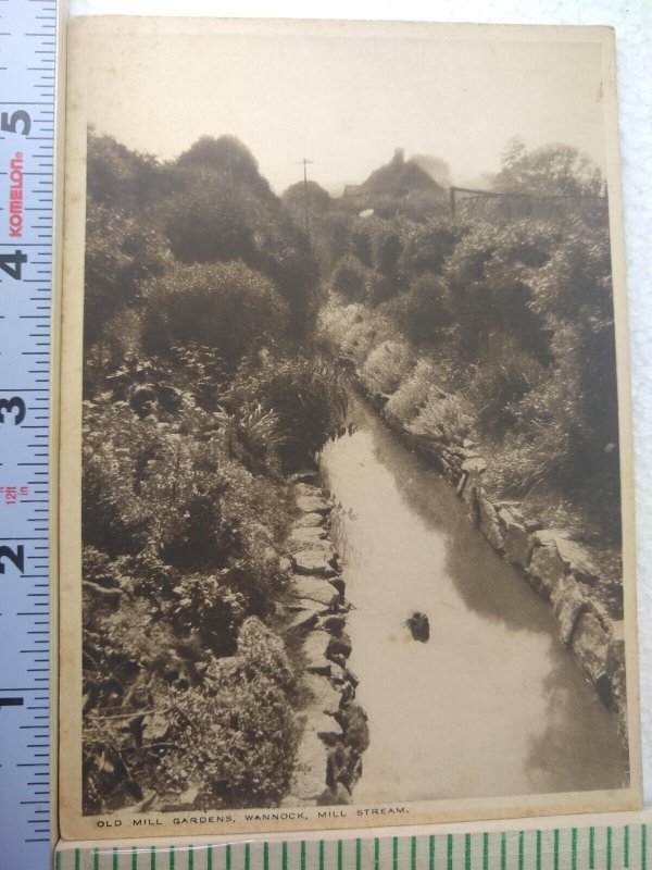 Postcard Mill Stream, Old Mill Gardens, Wannock, England