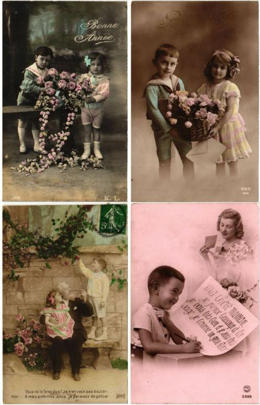 GLAMOUR REAL PHOTO  CHILDREN FILLES GARCONS ENFANTS 94 CPA pre-1940 (L2772)
