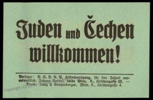 3rd Reich Austria Germany Anti-Semitic Propaganda Leaflet 81769