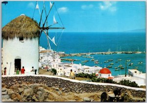 Picturesque View Mykonos Greece Hostels Beach Resort Postcard