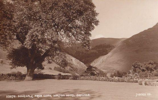 Walton Hotel in Izaak Dovedale Derbyshire Grounds Antique Postcard