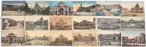 Lot 18 vintage postcards 1930-50s European railway stations buildings 