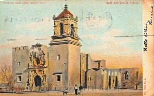 SAN ANTONIO TX~MISSION SAN JOSE -BULT IN 1711~1907 NIC. TENGG #5 POSTCARD