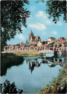 Modern Postcard Dole (Jura) Pasquier Bridge and Basilica