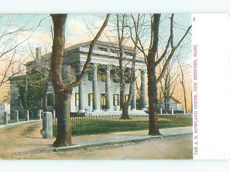 Unused Pre-1907 HOWLAND HOUSE New Bedford Massachusetts MA Q1388-12