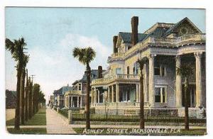 Ashley Street Jacksonville Florida 1909 postcard