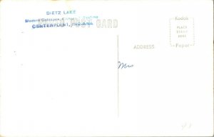 RPPC Swimming Lake, Slide at Dietz Lake, Centerpoint IN Vintage Postcard U29