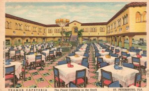 Vintage Postcard 1930s Tramor Cafeteria Finest Cafeteria in South St. Petersburg