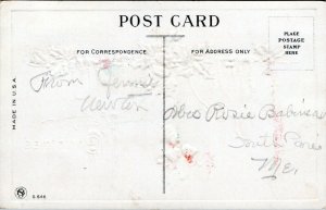 Postcard Merry Christmas - bells and holly