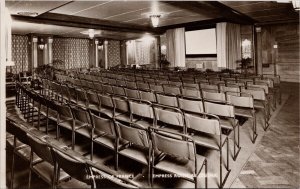 RMS 'Empress of France' Steamship Empress Room Cinema Unused RPPC Postcard H27