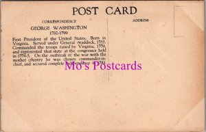 Art Postcard - George Washington Portrait. Artist G.Stuart. Unused   RS39523