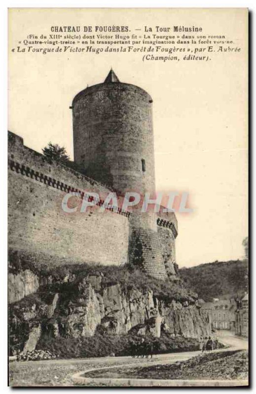 Old Postcard Fougeres La Tour Melusine