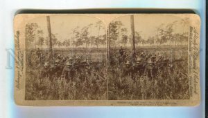 3143296 Invade CUBA US Army skirmish line STEREO PHOTO