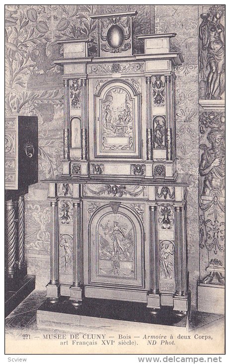 Musee De Cluny, Bois - Armoire A Deux Corps, Art Francais XVI Siecle, PARIS, ...