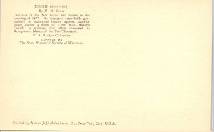 1940s Joseph Nez Perce Chieftan Native Americana Postcard