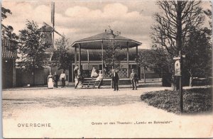 Netherlands Overschie Theetuin Land en Schiezicht Vintage Postcard 09.47