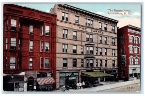1916 Barnes Hotel Building Store Exterior Amsterdam New York NY Vintage Postcard