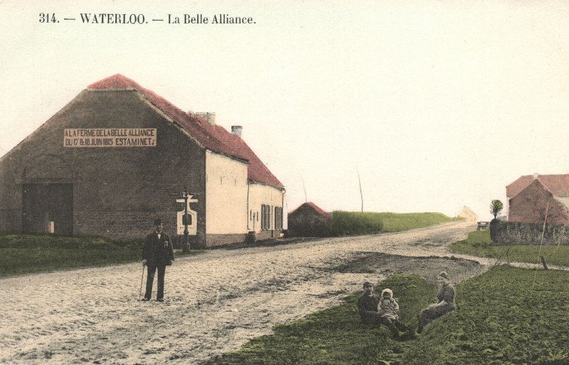 Vintage Postcard 1910's La Belle Allience Waterloo Ala Ferme La Belle Alliance