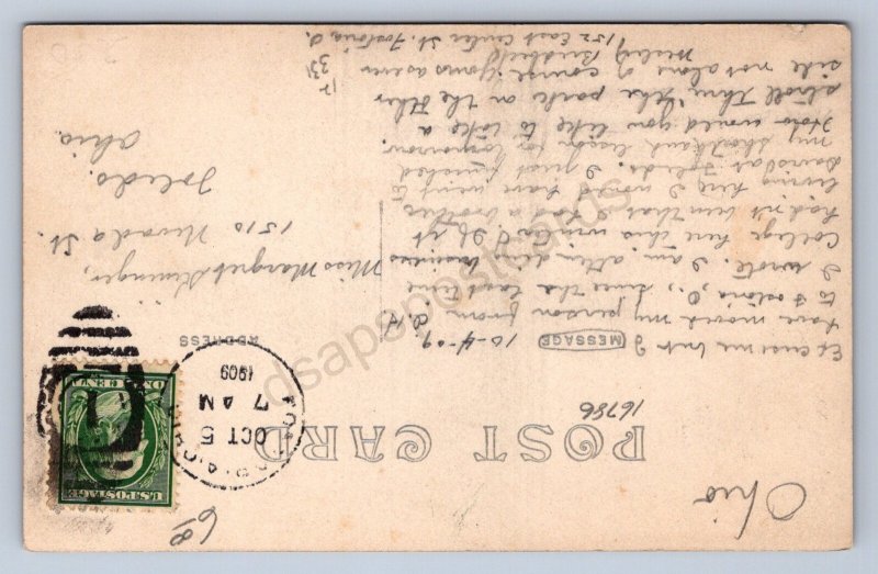 J87/ Bascom Ohio RPPC Postcard c1910 Pavilion Meadowbrook Park 736